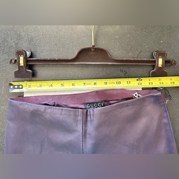 Tom Ford Gucci 1990s leather pants never worn dark purple NWT - Picture 5 of 6